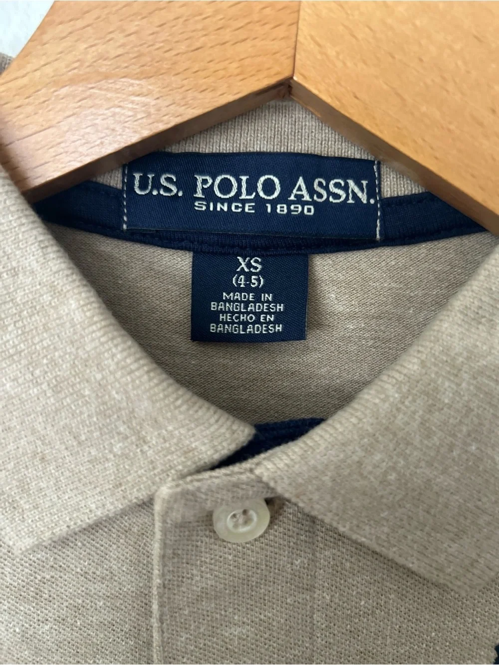 U.S. Polo Brown Polo Shirt (size: XS 4-5)
